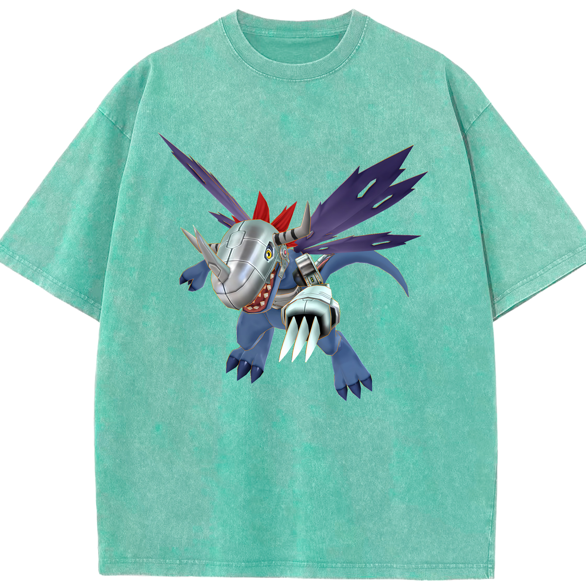 （画像用） Digimon デジタルモンスター/デジモン 綿100% ヴィンテージ風 半袖Tシャツ（フロントプリント）
